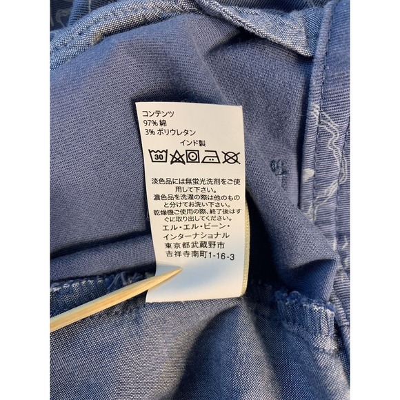 L.L. Bean Favorite Fit Shorts Womens 12 Blue Nautical Maine New England‎ Chino - Picture 8 of 12